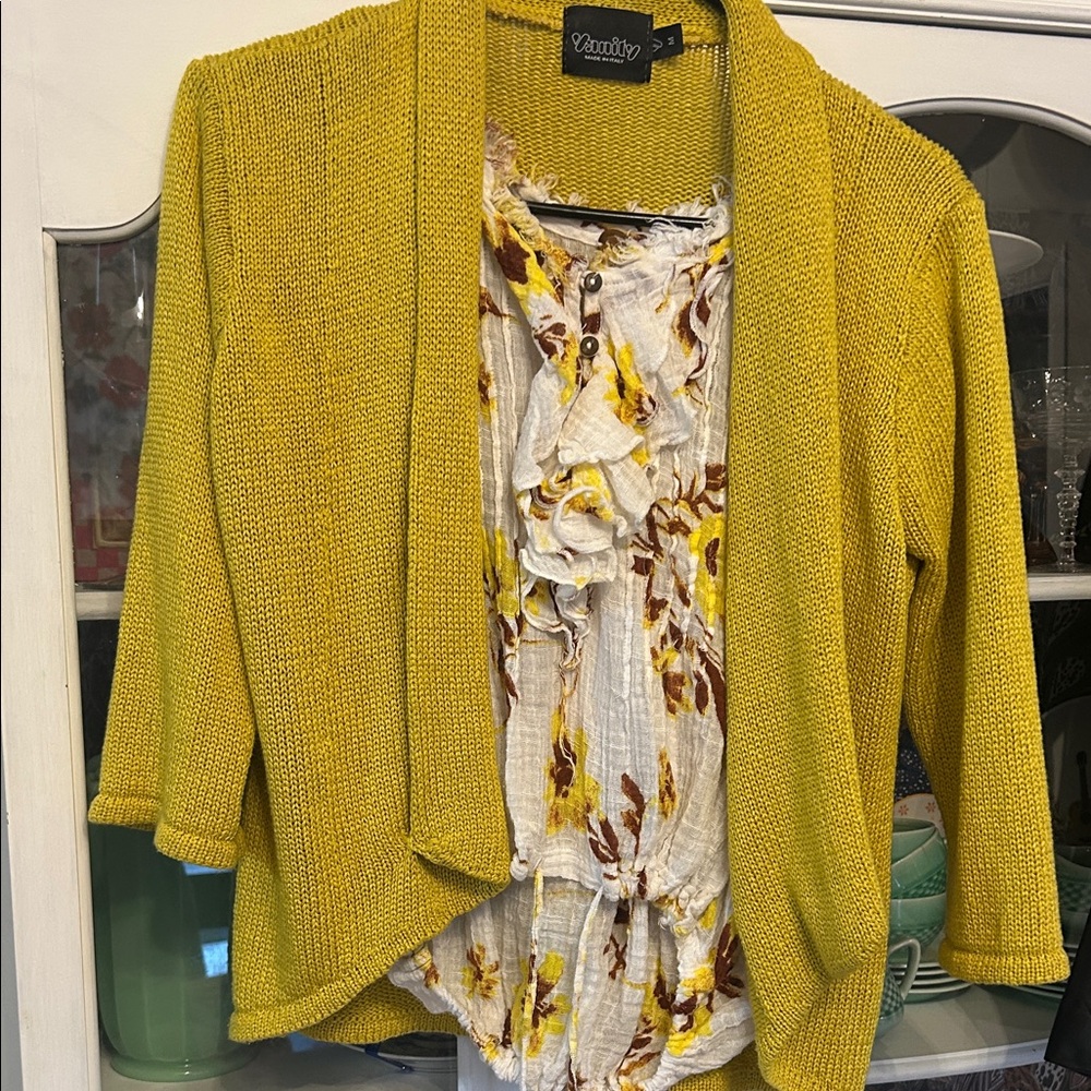 Vanity Mustard Yellow Women's Cardigan